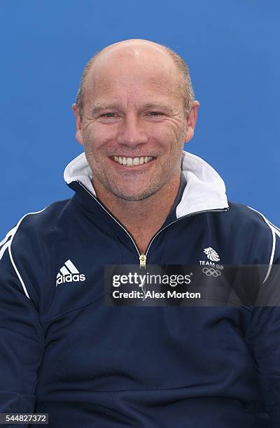 Team GB coach Danny Kerry during the Announcement of Hockey Athletes Named in Team GB for the Rio 2016 Olympic Games at the Bisham Abbey National...