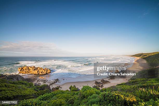 the ocean view form the village of brenton near knysna, south africa - provincia del capo occidentale foto e immagini stock