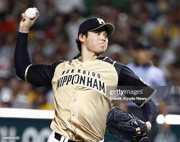 Shohei Otani strikes out 10 in eight innings as the Nippon Ham Fighters completed a three-game sweep of the SoftBank Hawks with a 2-0 win at Yafuoku...