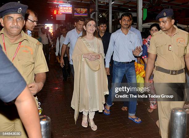 Nita Ambani at Siddhivinayak Temple in Mumbai.