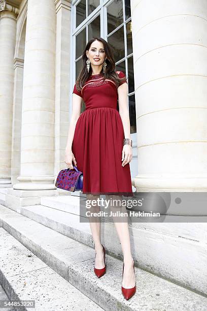 Frederique Bel attends the Georges Hobeika Haute Couture Fall/Winter 2016-2017 show as part of Paris Fashion Week on at Ecole de Medecine on July 4,...