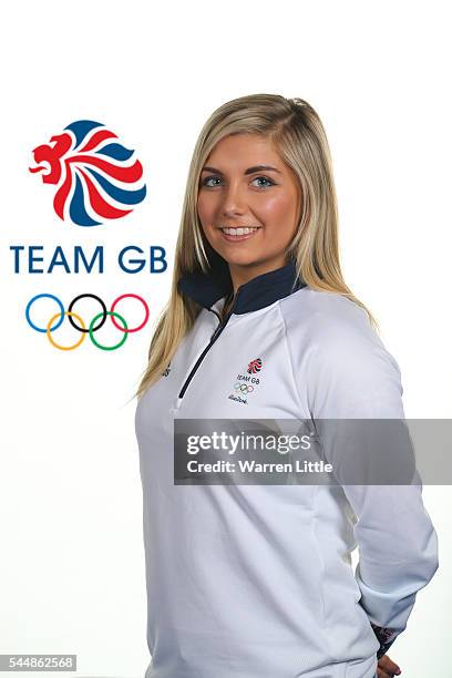 Portrait of Amber Hill a member of the Great Britain Olympic team during the Team GB Kitting Out ahead of Rio 2016 Olympic Games on July 1, 2016 in...