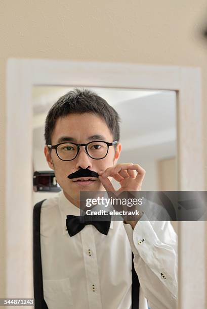 fake mustache - 鉛筆ひげ ストックフォトと画像