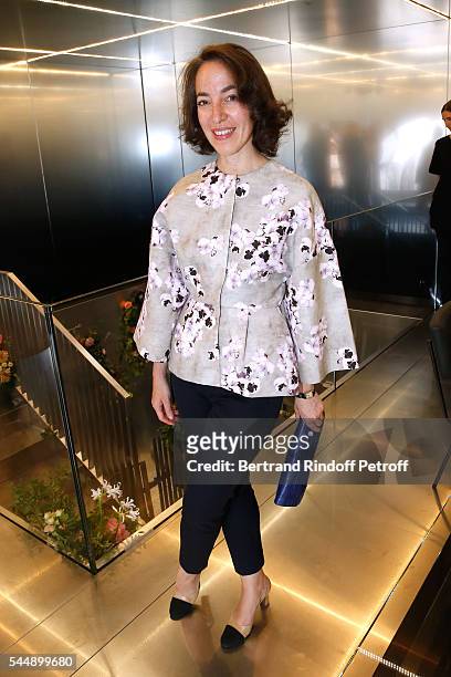 Curator of the museum of the fashion Pamela Golbin attends the Repossi Vendome Flagship Store Inauguration at Place Vendome on July 4, 2016 in Paris,...