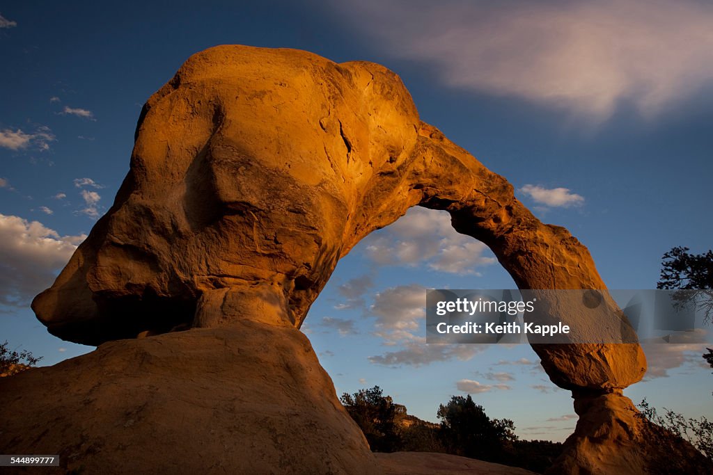 Aztec Arch Sunset At Cox Canyon Arch Aztec Arch New Mexico High-Res Stock Photo ...