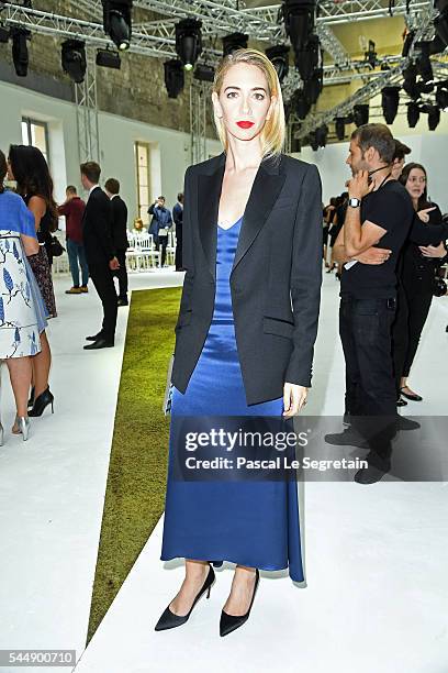 Sabine Getty attends the Giambattista Valli Haute Couture Fall/Winter 2016-2017 show as part of Paris Fashion Week on July 4, 2016 in Paris, France.