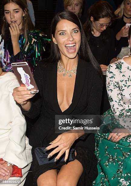 Adriana Lima attends the Ralph & Russo Haute Couture Fall/Winter 2016-2017 show as part of Paris Fashion Week on July 4, 2016 in Paris, France.