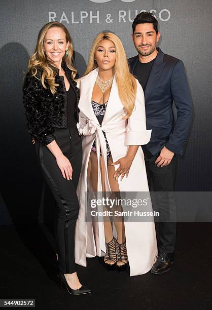 Tamara Ralph, Lil Kim and Michael Russo attend the Ralph & Russo Haute Couture Fall/Winter 2016-2017 show as part of Paris Fashion Week on July 4,...