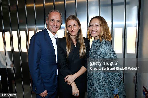Condenast France Xavier Romatet, Creative director of the Italian jewellery brand Repossi, Gaia Repossi and Alexandra Golovanoff attend the Repossi...