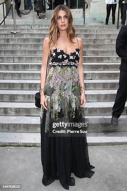 Bianca Brandolini D'Adda arrives at the Giambattista Valli Haute Couture Fall/Winter 2016-2017 show as part of Paris Fashion Week on July 4, 2016 in...