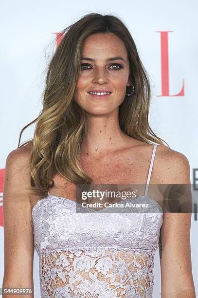 Spanish model Aida Artiles attends "Elle Gourmet" awards 2016 at the Italian Embassy on July 4, 2016 in Madrid, Spain.