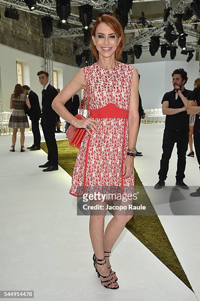 Yvonne Scio attends the Giambattista Valli Haute Couture Fall/Winter 2016-2017 show as part of Paris Fashion Week on July 4, 2016 in Paris, France.