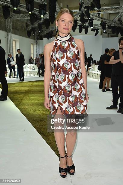 Melanie Thierry attends the Giambattista Valli Haute Couture Fall/Winter 2016-2017 show as part of Paris Fashion Week on July 4, 2016 in Paris,...