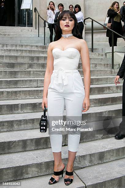 Kristina Bazan attends the Giambattista Valli Haute Couture Fall/Winter 2016-2017 show as part of Paris Fashion Week on July 4, 2016 in Paris, France.