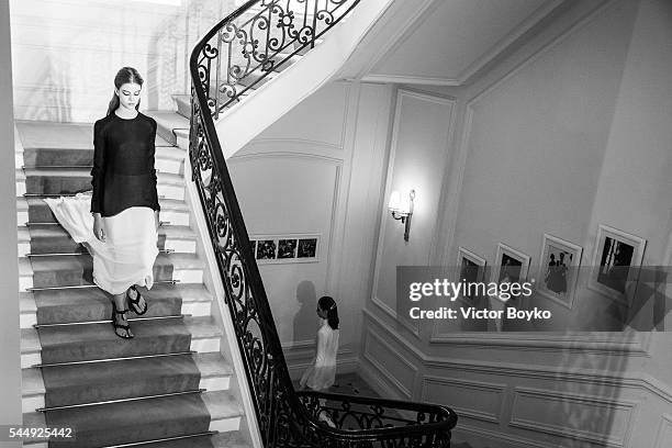 Model walks the runway during the Christian Dior Haute Couture Fall/Winter 2016-2017 show as part of Paris Fashion Week on July 4, 2016 in Paris,...
