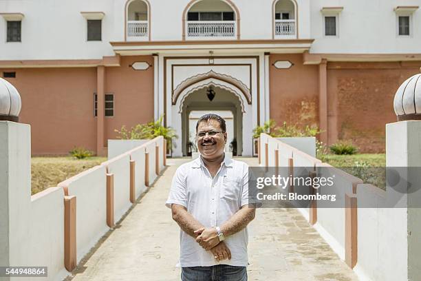 Landowner Kunwar Vikram Jeet Singh stands for a photograph outside his mansion in Kuchesar, Uttar Pradesh, India, on Tuesday, May 24, 2016. Singh is...