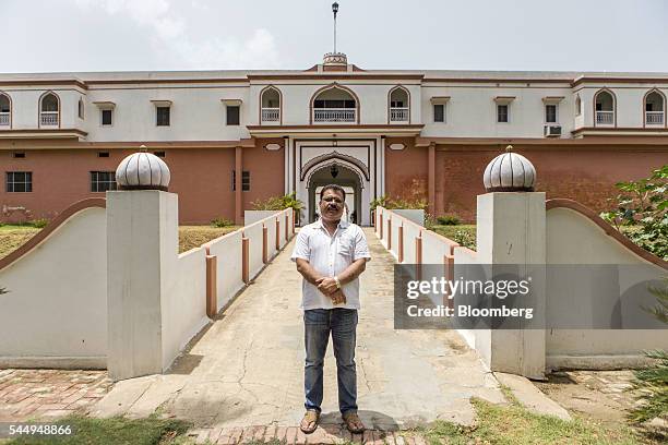 Landowner Kunwar Vikram Jeet Singh stands for a photograph outside his mansion in Kuchesar, Uttar Pradesh, India, on Tuesday, May 24, 2016. Singh is...