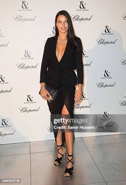 Adriana Lima attends the Ralph & Russo And Chopard Host Dinner as part of Paris Fashion Week on July 4, 2016 in Paris, France.