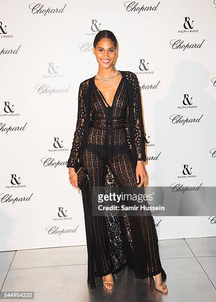 Cindy Bruna attends the Ralph & Russo And Chopard Host Dinner as part of Paris Fashion Week on July 4, 2016 in Paris, France.