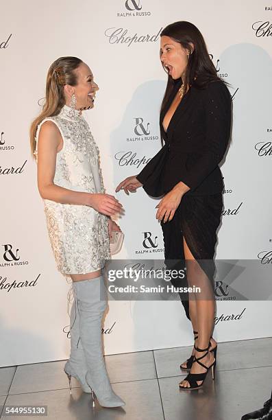 Tamara Ralph, Adriana Lima attend the Ralph & Russo And Chopard Host Dinner as part of Paris Fashion Week on July 4, 2016 in Paris, France.