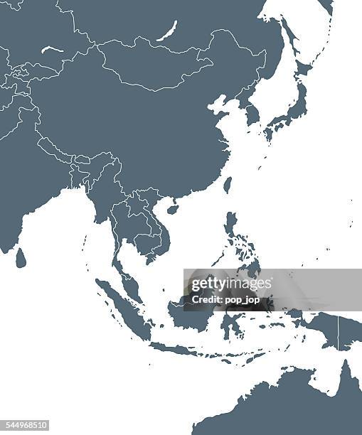 east asia map - philippine-map-vector stock illustrations