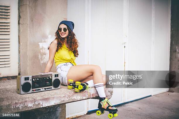 street fashion - roller-skating stock pictures, royalty-free photos & images