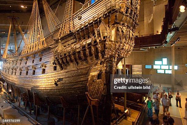 Sweden - Stockholm: "Vasa Museum" with an exhibition around the swedish warship "VASA" which sank into her maiden voyage in 1628