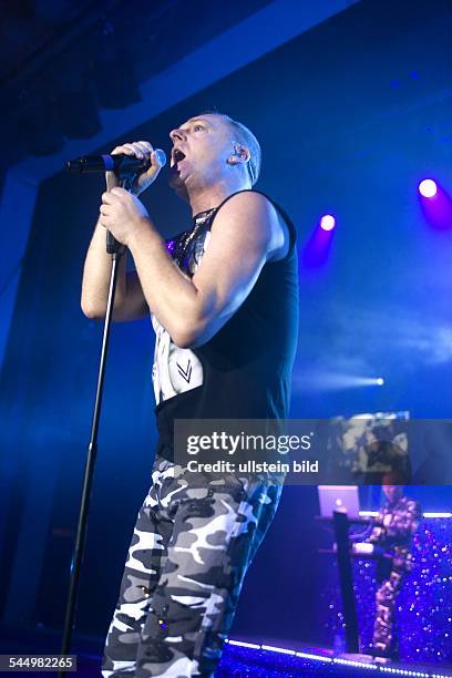 Erasure - Band, Pop music, UK - Singer Andy Bell performing in Hamburg, Germany