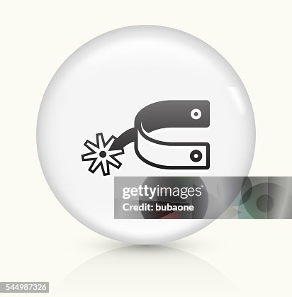 Cowboy Accessory icon on white round vector button Cowboy Accessory icon on white round vector button