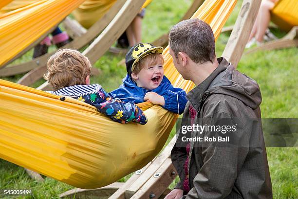 Atmosphere at Blissfields Festival at Vicarage Farm on July 1, 2016 in Winchester, England.