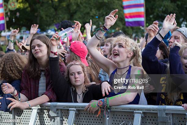 Atmosphere at Blissfields Festival at Blissfields Festival at Vicarage Farm on July 1, 2016 in Winchester, England.