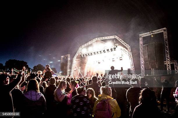 Atmosphere at Blissfields Festival at Vicarage Farm on July 1, 2016 in Winchester, England.