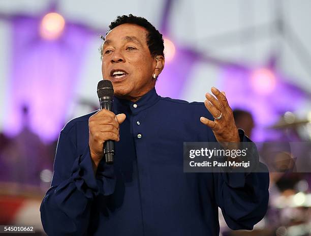 Smokey Robinson performs at A Capitol Fourth concert at the U.S. Capitol, West Lawn, on July 4, 2016 in Washington, DC.