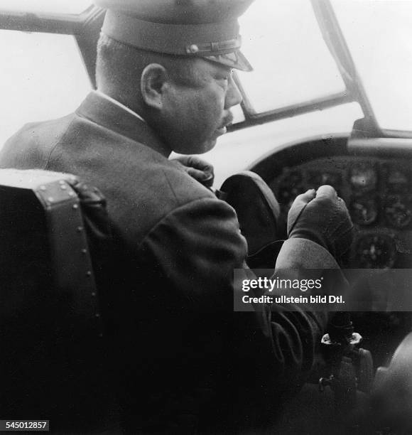 NJapanese soldier. Photographed in a German Junkers Ju 52 airplane, 1942.