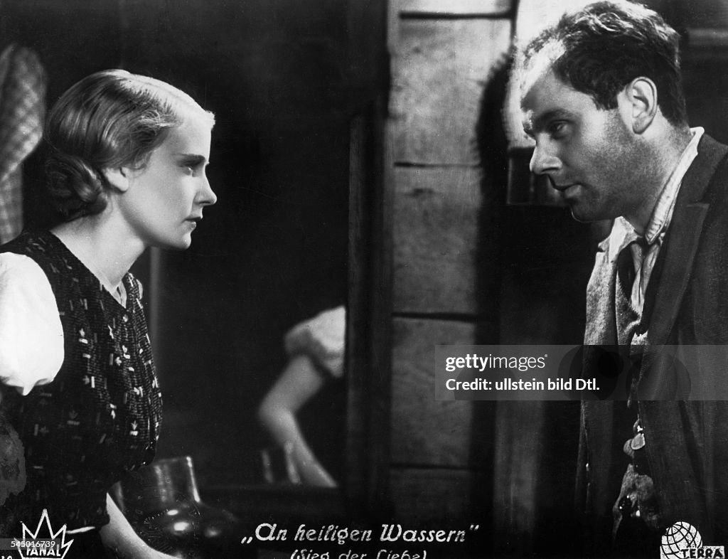 Actress Karin Hardt and actor Reinhold Bernt starring in the movie