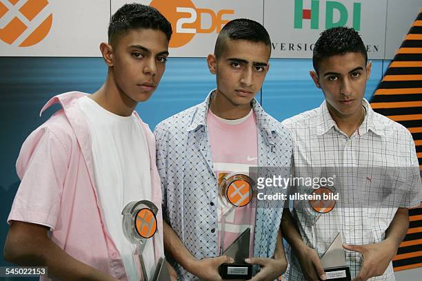 Germany - Berlin - : XY- Award "together against the crime", the laureates Mohamed Iraki, Walid Iraqui and Khalil Sabra