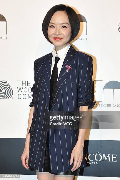 Talk show host Chen Luyu attends Comme Moi FW 2016 event on July 4, 2016 in Beijing, China.