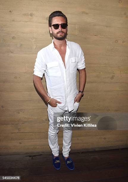 Personality Scott Disick attends the "Red, White and Bootsy" 4th Of July Event at Nobu Malibu on July 4, 2016 in Malibu, California.