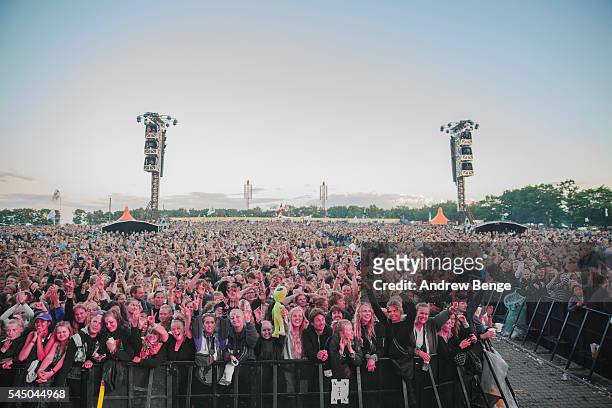 General view of festival goers for Mo at the Orange stage during Roskilde Festival 2016 on July 02, 2016 in Roskilde, Denmark.