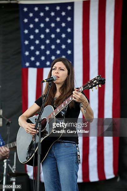 Amy Nelson performs in concert with Folk Uke during the 43rd Annual Willie Nelson 4th of July Picnic at the Austin360 Amphitheater on July 4, 2016 in...