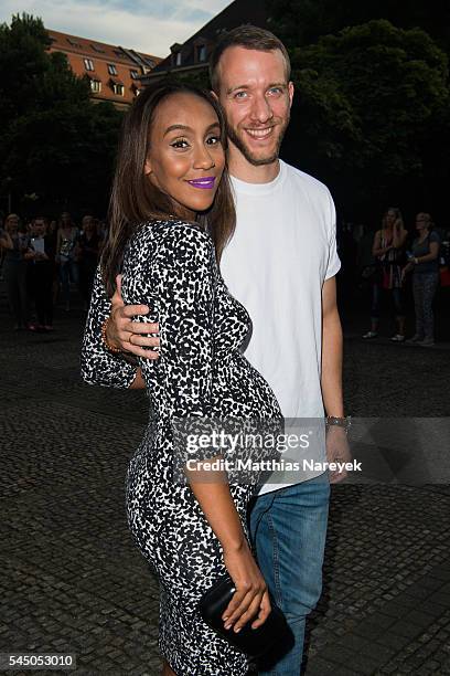 Hadnet Tesfai and her boyfriend Flo during the MICHALSKY StyleNite 2016 on July 1, 2016 in Berlin, Germany.