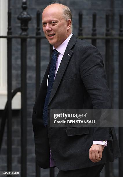 Leader of the British House of Commons Chris Grayling arrives to attend a cabinet meeting in central London on July 5, 2016. In a move that sent...