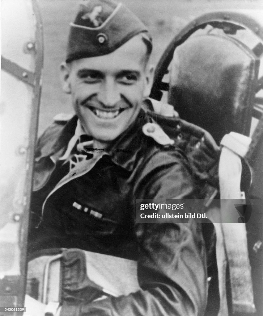 Colonel Rudel Hans-Ulrich Rudel, officer, colonel, Germany - sitting in the... News ...