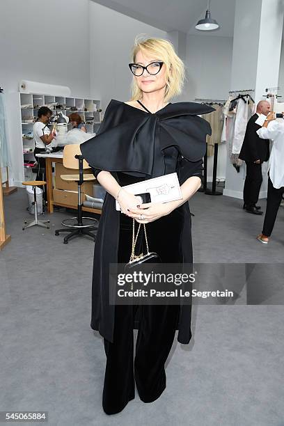 Evelina Khromchenko attends the Chanel Haute Couture Fall/Winter 2016-2017 show as part of Paris Fashion Week on July 5, 2016 in Paris, France.