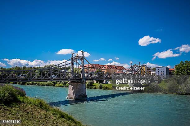 salzachbrücke - austria border stock pictures, royalty-free photos & images