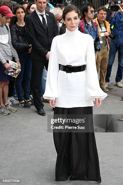 Razane Jammal arrives at the Chanel Haute Couture Fall/Winter 2016-2017 show as part of Paris Fashion Week on July 5, 2016 in Paris, France.