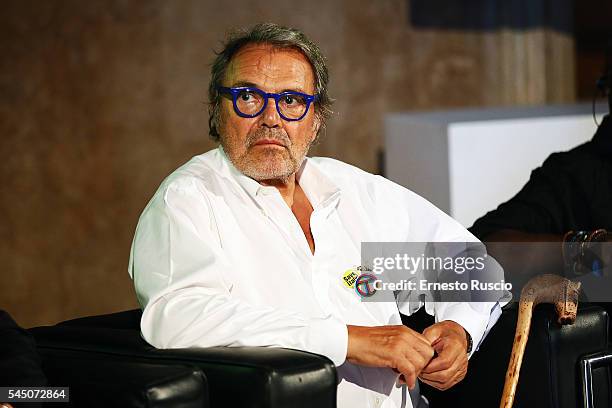 Photographer Oliviero Toscani attends the Master Of Photography press conference at Villa Medici on July 5, 2016 in Rome, Italy.