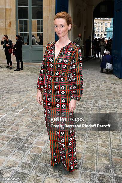 Audrey Marnay attends the Alexis Mabille Haute Couture Fall/Winter 2016-2017 show as part of Paris Fashion Week on July 5, 2016 in Paris, France.