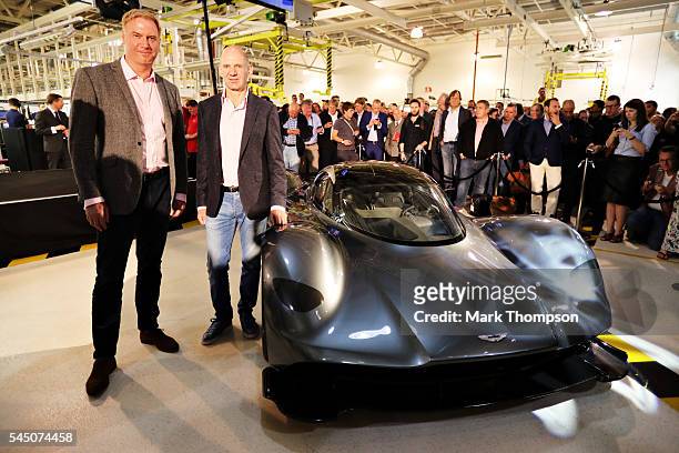 Marek Reichman- Executive Vice President & Chief Creative Officer, Aston Martin Lagonda Ltd and Adrian Newey, the Chief Technical Officer of Red Bull...
