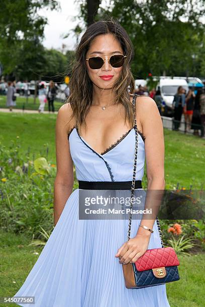 Aimee Song attends the Chanel Haute Couture Fall/Winter 2016-2017 show as part of Paris Fashion Week on July 5, 2016 in Paris, France.